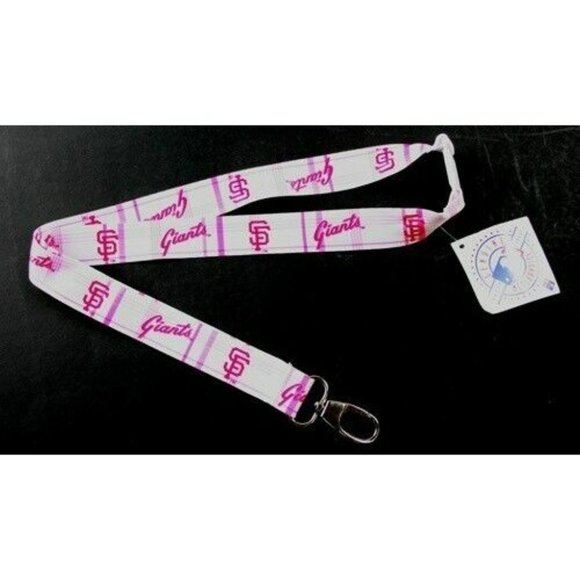 PSG Other San Francisco Giants Pink Plaid Lanyard Keychain